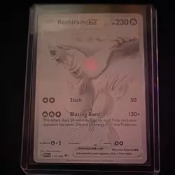 Reshiram EX 173/086 SV: White Flare Black White Rare Full Art Holo Pokemon Card - Image 1