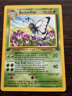 Pokemon TCG Butterfree 33/64 Jungle 1st Edition - Image 1