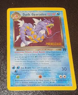 2000 Pokemon Team Rocket Prerelease #8 Dark Gyarados Holo - Image 1