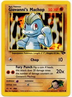 Pokemon - Gym Challenge Giovanni's Machop 72/132 LP - Image 1