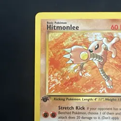 Pokemon Vintage 1st Edition Non-Holo Rare Hitmonlee Fossil 22/62 WotC 1999 - Image 2