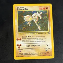 Pokemon Vintage Holo Hitmonlee 7/62 Fossil WotC 1999 - Image 1