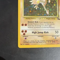 Pokemon Vintage Holo Hitmonlee 7/62 Fossil WotC 1999 - Image 5