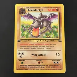 Pokemon Vintage 1st Edition Non Holo Aerodactyl Fossil 16/62 WotC 1999 - Image 1