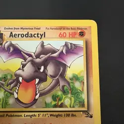 Pokemon Vintage 1st Edition Non Holo Aerodactyl Fossil 16/62 WotC 1999 - Image 3