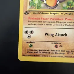 Pokemon Vintage 1st Edition Non Holo Aerodactyl Fossil 16/62 WotC 1999 - Image 5