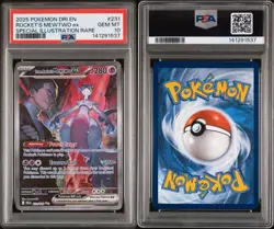 Pokemon 2025 Team Rocket's Mewtwo ex 231/182 SIR Destined Rivals GEM MINT PSA 10 - Image 3