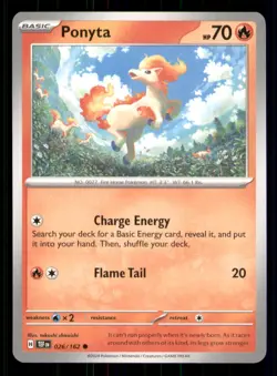 Ponyta Temporal Forces #026/162 Common Pokemon TCG N/M - Image 1