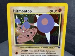Hitmontop 3/75 Holo Neo Discovery Pokemon TCG (damaged) - Image 3