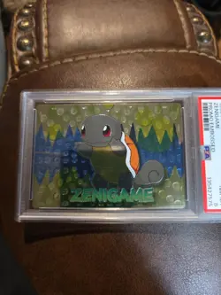 Pokemon 1999 Zenigame Squirtle Embossed Promo Meiji Japanese PSA 8 Rare - Image 3