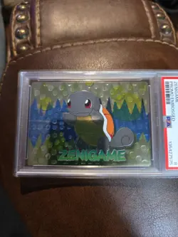 Pokemon 1999 Zenigame Squirtle Embossed Promo Meiji Japanese PSA 8 Rare - Image 4