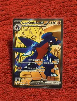 Pokemon TCG Cynthia's Garchomp EX 215/182 Full Art Destined Rivals - Image 3