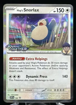 Pokemon - Hop’s Snorlax (Prerelease) - #184 - Scarlet & Violet Promo - Image 1