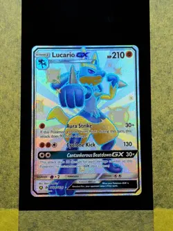 015 - Original Owner Lucario GX Shiny Holo Rare SV64/SV94 Hidden Fates Pokemon - Image 1
