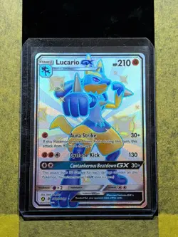 015 - Original Owner Lucario GX Shiny Holo Rare SV64/SV94 Hidden Fates Pokemon - Image 3