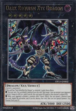 Yugioh! LP Dark Requiem Xyz Dragon - OP15-EN002 - Ultimate Rare - Unlimited Edit - Image 1