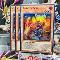 3x Yugioh Playset Code of Soul MP25-EN206 Ultra Rare 1st Ed Near Mint - Image 1