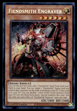 Yu-Gi-Oh TCG The Infinite Forbidden #INFO-EN017 Fiendsmith Engraver ScR,1st Ed. - Image 1