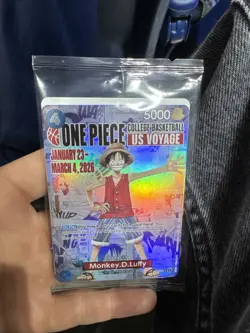 One Piece CCG Monkey D Luffy College Basketball US Voyage Promo Card - Image 1