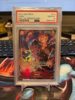2022 One Piece Romance Dawn SANJI Alternate Art OP01-013 PSA 10 - Image 1