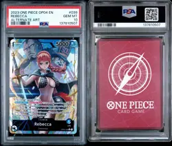 2023 ONE PIECE OP04 REBECCA ALTERNATE ART PSA 10 - Image 3