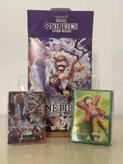 One Piece ST-21 Starter Deck EX Gear 5 Sealed deck and Sleeves - NO Bonus pack - Image 1