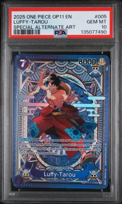 2025 ONE PIECE OP11 EN LUFFY-TAROU SPECIAL ALTERNATE ART PSA 10 ST18-005 SP - Image 1