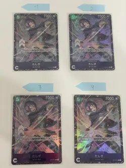 Set of 4 Tashigi OP12-031 "For Asia" Flagship battle Best 8 Prize - ONE PIECE NM - Image 1