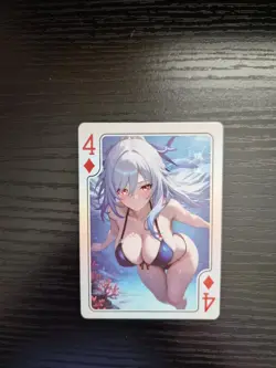 Goddess Story Card - Beautiful Delicate Moan - Poker 4 of Diamonds - Jingliu - Image 1