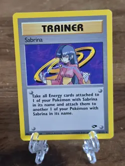SABRINA 110/132 Gym Challenge Pokemon Card Unlimited Rare WOTC NM - Image 3