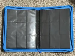 VaultX Binder Neon Blue 9 POCKET Exo-Tec Zip Binder Holds 360 Cards - Image 3