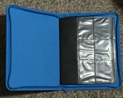 VaultX Binder Neon Blue 9 POCKET Exo-Tec Zip Binder Holds 360 Cards - Image 4