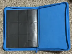 VaultX Binder Neon Blue 9 POCKET Exo-Tec Zip Binder Holds 360 Cards - Image 5