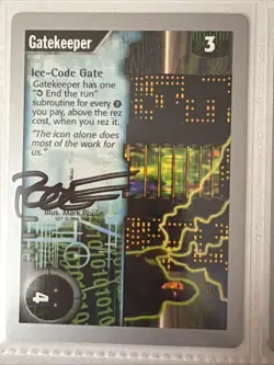 FF-1 Mixed Lot Of 9 Signed Netrunner Cards Kimble Sledd Poole Seeley Gianni Etc - Image 3