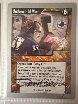 FF-1 Mixed Lot Of 9 Signed Netrunner Cards Kimble Sledd Poole Seeley Gianni Etc - Image 4