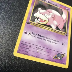 Sabrina's Slowpoke 095/132 Gym Heroes First Edition Pokemon Card Mint Condition - Image 2