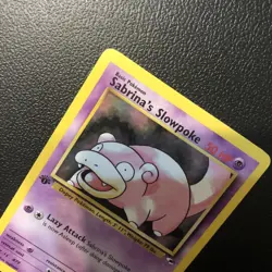 Sabrina's Slowpoke 095/132 Gym Heroes First Edition Pokemon Card Mint Condition - Image 5