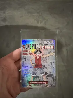One Piece Monkey D. Luffy College Basketball US Voyage Promo Card P-055 - Image 1