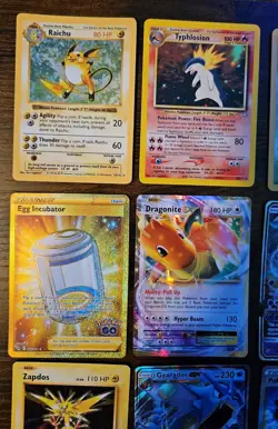 Pokemon 12 Card Lot. Shadowless Raichu. Neo Holo Typhlosion. Base Nidoking - Image 2