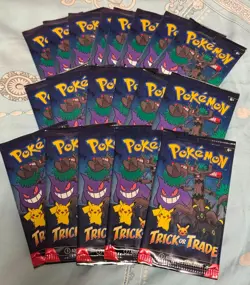 19 Packs Pokemon TCG Trick or Trade Booster Packs 2024 Halloween Card - Image 1