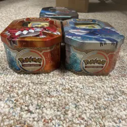 Pokemon Lot of 2006 and 2015 Kyogre Tins full of Commons,Holos and Old Cards - Image 2