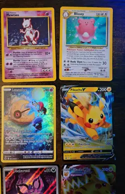 Pokemon 12 Card Lot. Neo Holo Suicune, Blissey, Misdreavus. Base Set Mewtwo. - Image 3