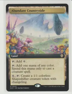 Abundant Countryside - Extended Art Rare MtG Card ECC 42 Commander - Image 1