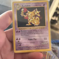 Pokemon Card - Kadabra Base Set (Shadowless) 32/102 Uncommon - Image 1