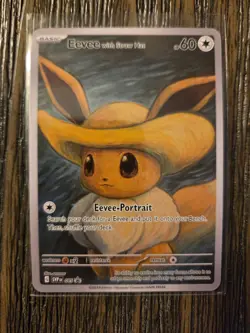 Pokemon Eevee with Straw Hat Van Gogh Black Star Promo Art Card - 60 HP - Image 1