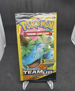 Pokemon Sun & Moon Team Up Booster Pack 3 Cards Venusaur Celebi - Image 1