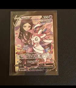 Pokemon TCG Sword & Shield Holo Lot - Mimikyu VMAX, Sylveon V - 2 Cards - Image 3
