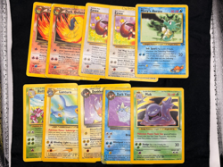 1999 Pokemon Vintage Card Lot 10 Cards Holo, Common, Uncommon LP-HP/Damaged - Image 1