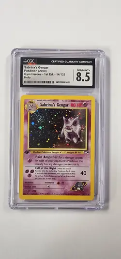 CGC 8.5 Pokemon Card: Sabrina's Gengar 14/132 1st Edition (With Swirl) Holo - Image 1