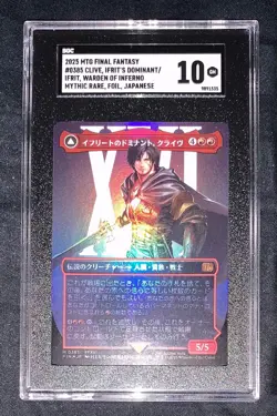 Clive, Ifrit's Dominant Borderless Foil JP SGC 10 Graded Final Fantasy MTG - Image 1